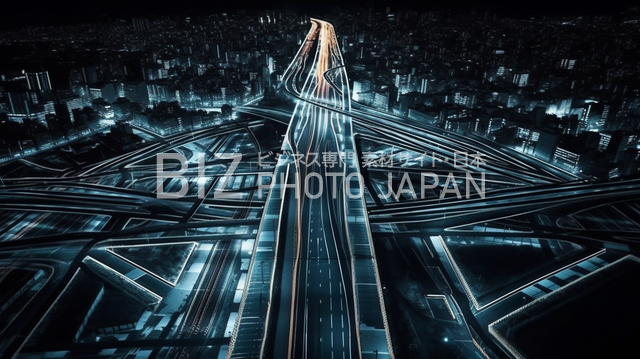 東京のビジネス街を表現したDXの道路