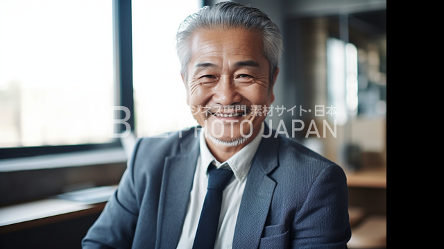 歯を見せる笑顔の日本人男性2