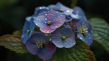 6月梅雨に咲く紫陽花（あじさい・アジサイ）